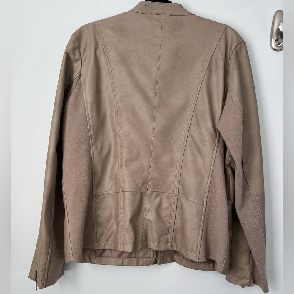 Mo-Ka Ebele Faux Leather Moto Jacket XL - Picture 8 of 10